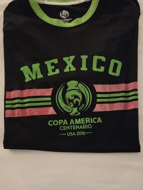 Mexico Copa America Centenario Black & Green Mens Tee